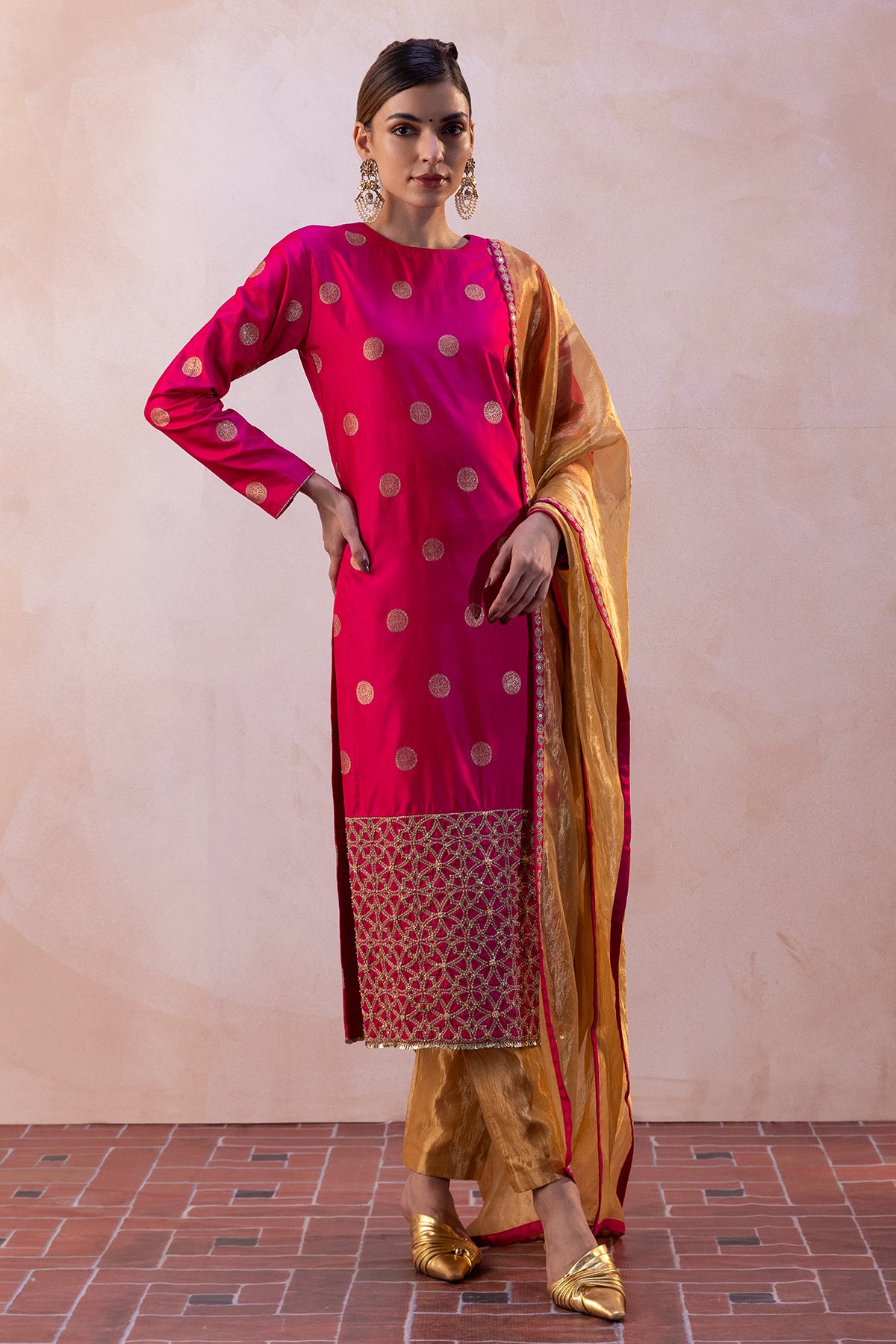 Ele Kurta Set - Pink