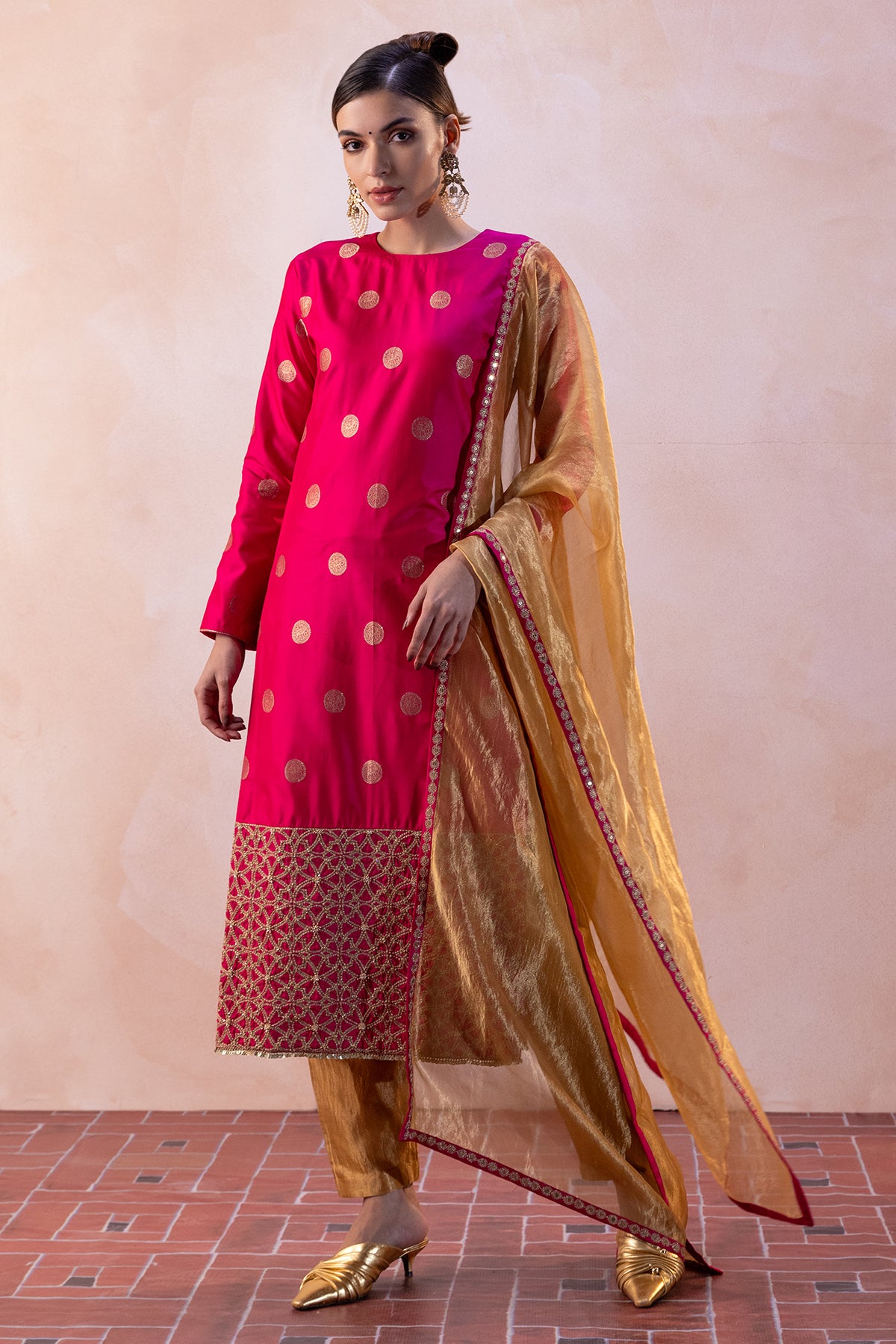 Ele Kurta Set - Pink