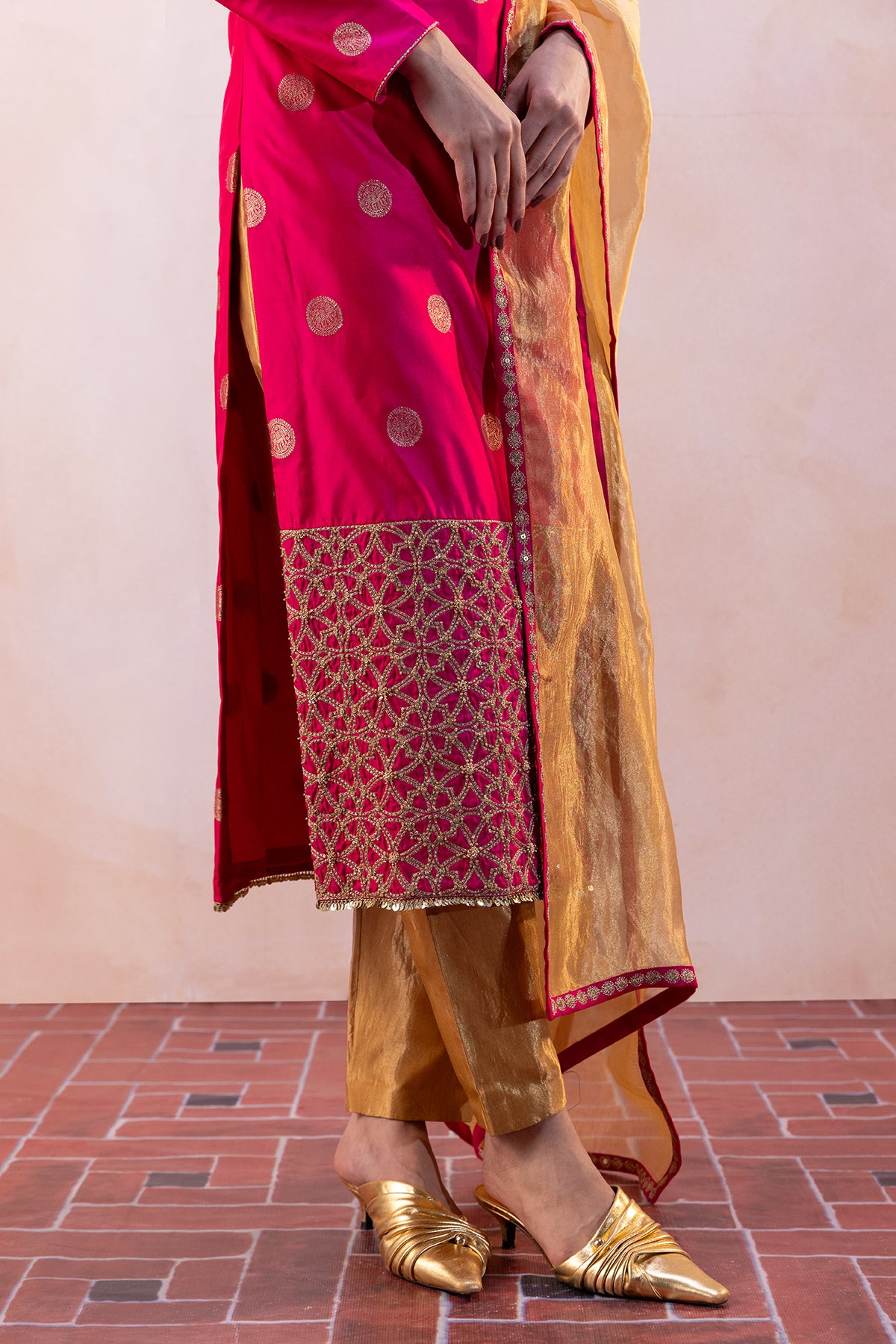 Ele Kurta Set - Pink